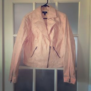 Torrid Pink faux leather jacket 1x